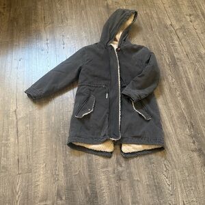 Zara Kids Hooded Jacket - Dark Gray